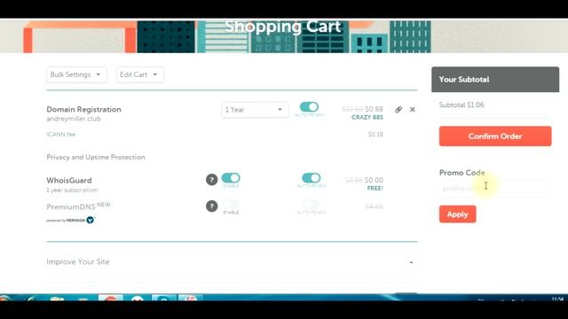 Купить домен дешево на namecheap и привязать к хостингу