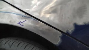 KIA Rio рихтовка покраска двери и крыла