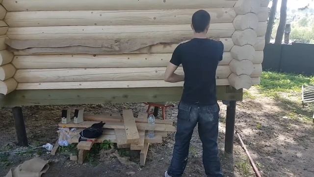 Правильная конопатка сруба.