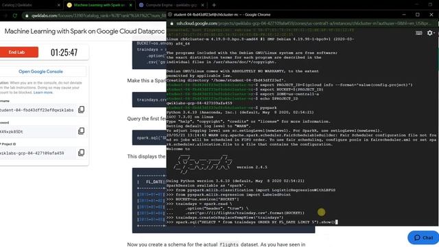 Machine Learning with Spark on Google Cloud Dataproc | Qwiklabs смотреть онлайн