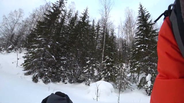Поход по бывшей железной дороге Усьва - Шумихинский. Море снега. Ночевка. Утро день