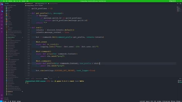 Different Command Prefixes per discord server with discordpy (less than 2 minutes)