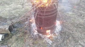 Как сжечь сырые ветки
