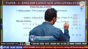 GURUKULA -TGT/PGT -  ENGLISH LITERATURE (SONNENT) BY RK SIR || @ramaiahcompetitivecoaching1600