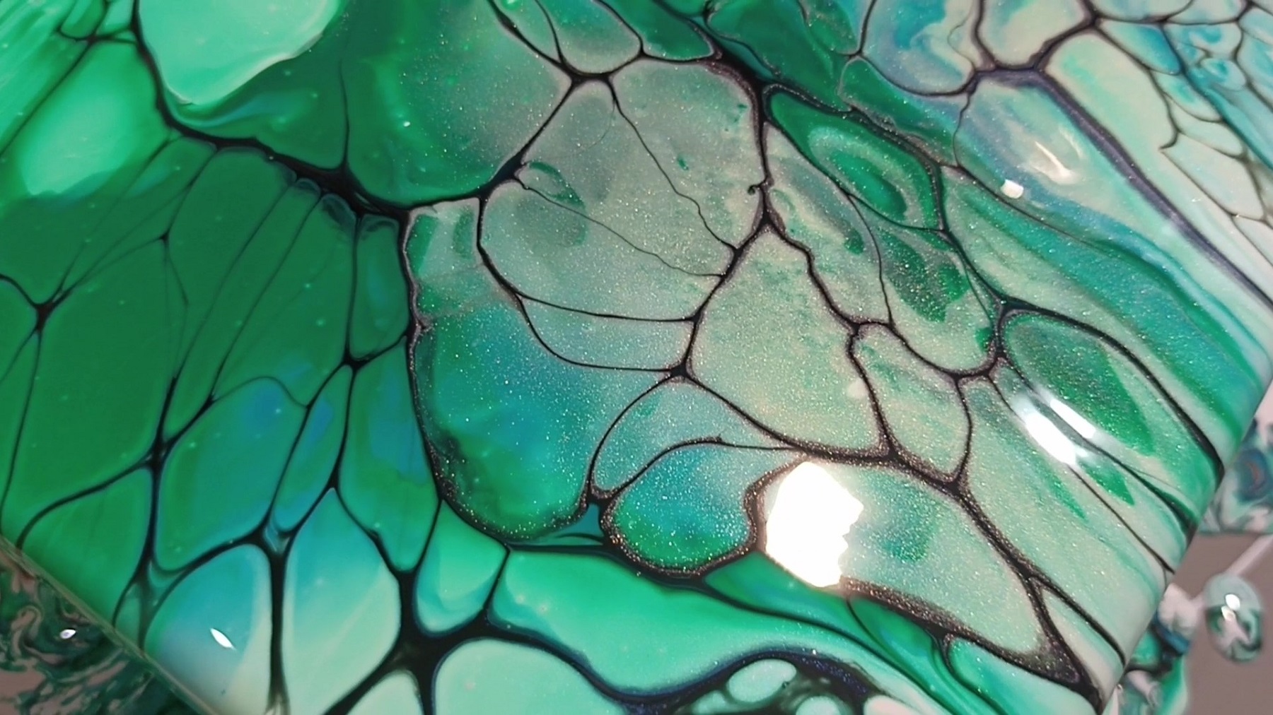 Флюид арт свайп Малахитовое творчество / Fluid art swipe #fluidart #акриловаязаливка #флюидарт #art