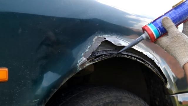 Восстановление автокрыла от ржавчины без сварки