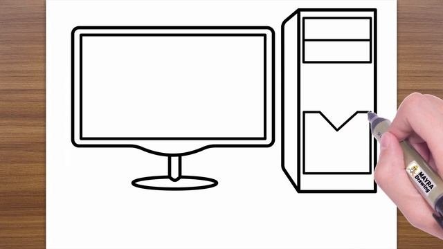 Computer Drawing | How To Draw A Computer ?️ - Drawing Tutorial For Beginners.!!!