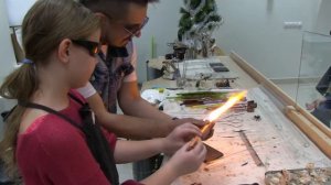 Мастер класс для детей от стеклодува  Юрия Чеглакова
