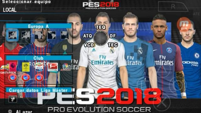 PES 2018 PPSSPP FACES REALISTAS TIMES EUROPEU ATUALIZADO PPSSPP/PC/PSP/ANDROID смотреть онлайн