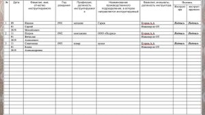 Ведение журнала регистрации вводного инструктажа и внесение исправлений.