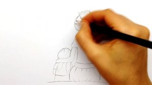 Как нарисовать Маму и Доченьку простым карандашом - рисунок для мамы на 8 Марта. #458