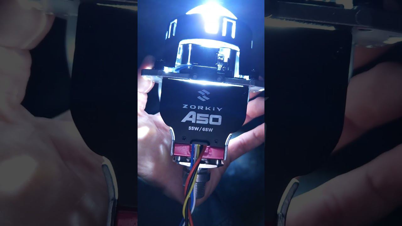Bi led линзы ZORKiY A50 в холодном оттенке 6000K #biled
