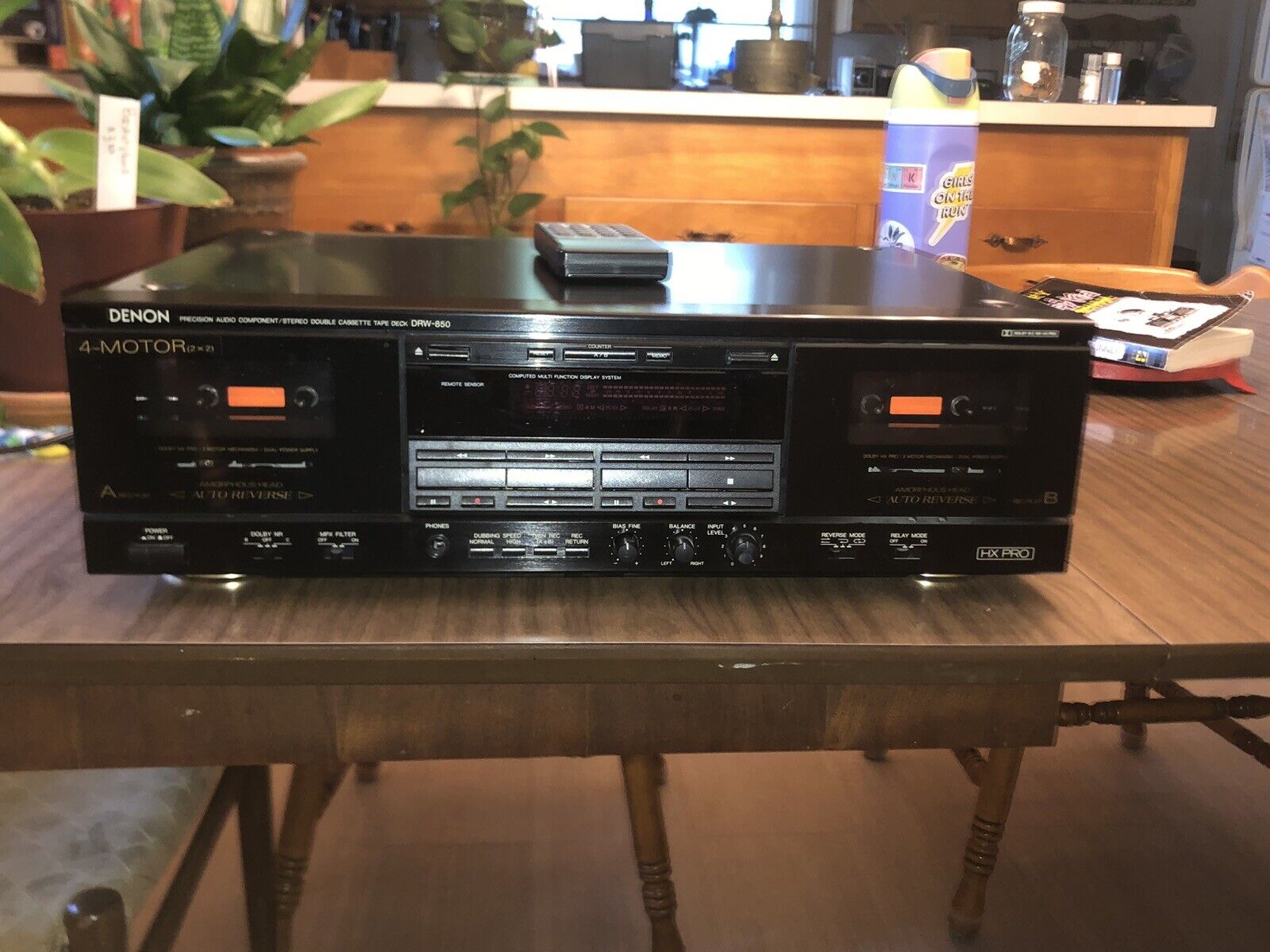 Denon DRW-850 - Dolby HX Pro -  двухкассетная дека с пультом дистанционного управления-ЯПОНИЯ-1990 г