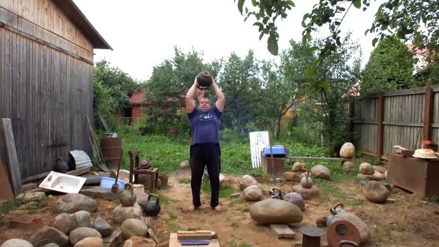 60 KG KETTLEBELL TRICEPS EXTENSION 8 REPS ТРИЦЕПС С ГИРЕЙ 60 КГ 8 РАЗ