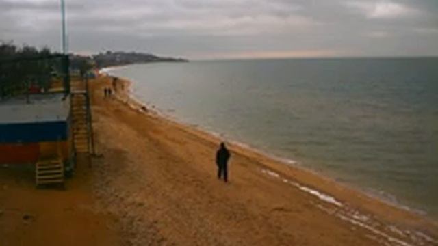 Пляж в Щёлкино, 11.01.2015, ч.3 - видео с камеры 1 смотреть онлайн