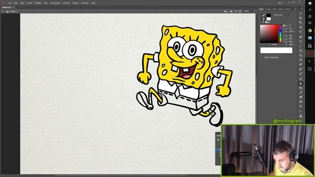 Рисуем на планшете Губку Боба. смотреть онлайн