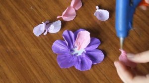 Diy: Цветок из гофрированной бумаги / Простой способ / flower of corrugated paper