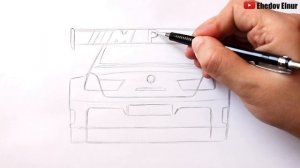 Как нарисовать БМВ  | Уроки рисования | BMW M4 GT4