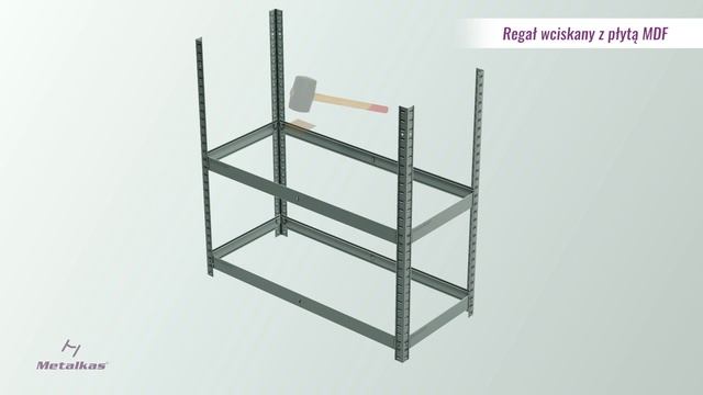 Jak złożyć regał metalowy wciskany z płytą MDF? Instrukcja montażu. смотреть онлайн