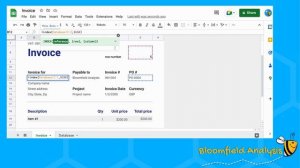 How to | Create an automated Invoice | Google Sheets / Excel