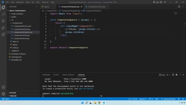 REACTJS #014 PROPS CHILDREN E COMPONENTES DENTRO DE COMPONENTES смотреть онлайн