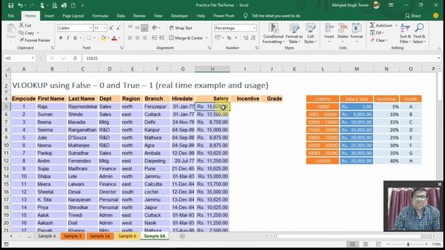 Excel : VLOOKUP using False – 0 and True – 1 (real time example and usage)