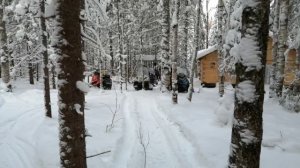 Покатушки на снегоходах накануне нового года.