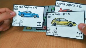 Новая САМОДЕЛЬНАЯ настольная игра ПРО ГОНКИ. Карточная игра с машинами (часть 1)