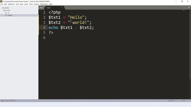 STRING OPERATORS IN PHP|IN HINDI #PHP #OPERATOR