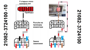 3-3 Разъём к инжектору ВАЗ 2108 2109 21099
