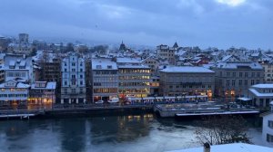 ЦЮРИХ СЕГОДНЯ | Зима в Швейцарии | Утренний и безлюдный Цюрих