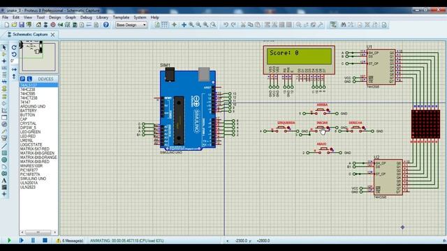 Create a snake game using Arduino on Proteus смотреть онлайн