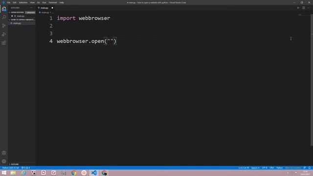 how to open a website using python [webbrowser]