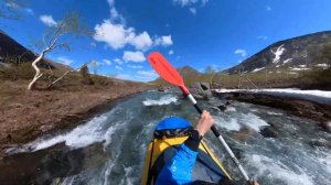 Сплав на пакрафте по реке Кунийок, Хибины.