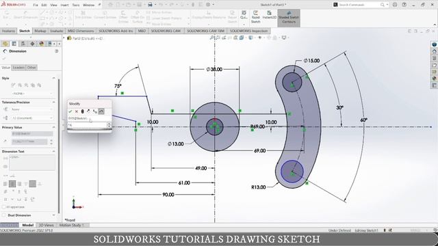 HOW TO CREATE 2D SKETCH DRAWING IN SOLIDWORKS | SOLIDWORKS TUTORIALS EP 10