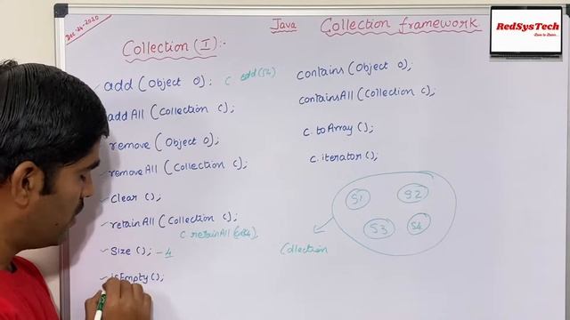# 83 Java - The Collection Interface | Collections in Java | collection interface in java|RedSysTec