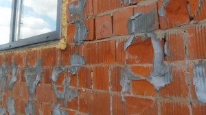 Солдатская кладка из блоков тёплой керамики, ужасное качество стен
