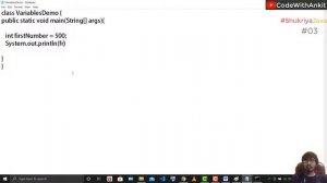 Java Tutorial : Varibles in Java | Variables Rules | #ShukriyaJava series by #codewithankit #java