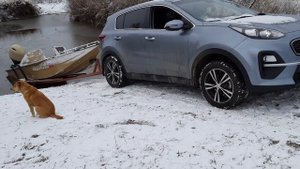 Работа полного привода . Спортаж 4 2020 . Вытаскиваем лодку 7,5 м Ямаха 80 4т