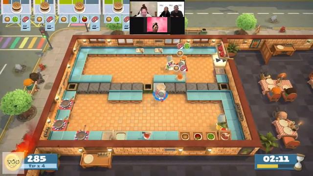 Overcooked! All You Can Eat - Level 2-4 - 3 Stars - 4 Player Co-op смотреть онлайн