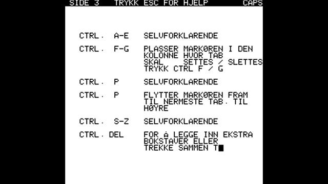 Oric Atmos - Ordbehandling