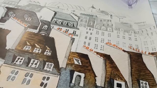 Бумажные фотообои бесшовные VEROL "Детский акварельный город" фотообои на стену, отделка стен, декор смотреть онлайн