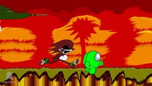 Spooky Sonic World: Mini Crewmate and Boyfriend vs Sonic.exe, Tails.exe | Among Us vs FNF