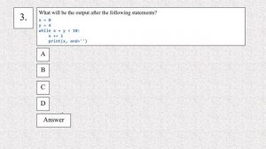Python MCQ Questions with Answers - while loop