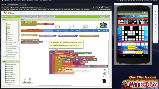 MIT App Inventor: Binary Number & Pixel App (Coding ToBinary) - AP Computer Science Principles смотреть онлайн
