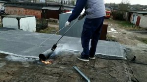 Наплавляемая кровля. Для НОВИЧКОВ. Ремонт крыши гаража. БЫСТРО ПРОСТО НЕ ДОРОГО