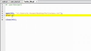 درس 29 write and open file  في perl
