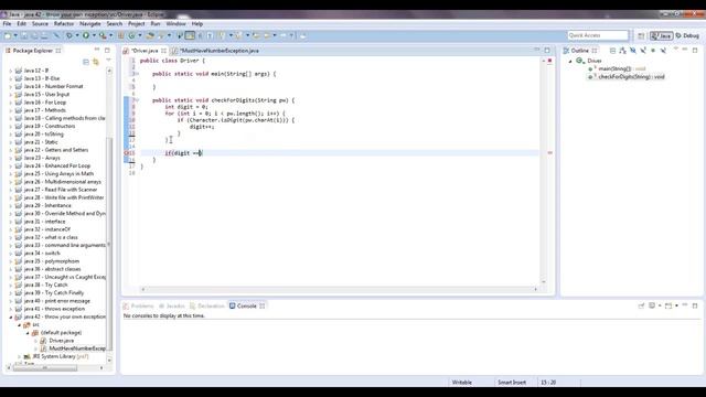 Learn Java - Beginner 43 - Throw your own Exception смотреть онлайн