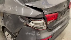 Восстановление геометрии заднего крыла KIA RIO 3