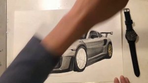 Porsche 991 GT2 RS sketch drawing